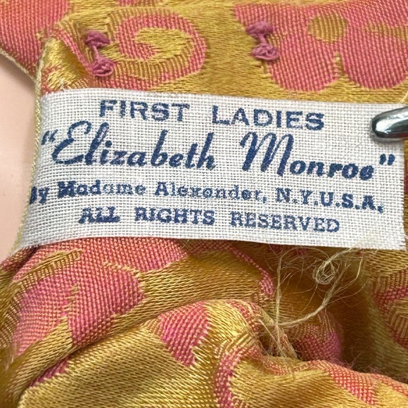 Madame Alexander Elizabeth Monroe First Lady Doll 1505 Vintage Gown Boxed
